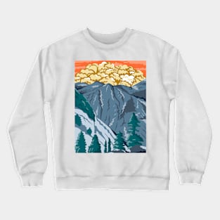 Kings Canyon National Park in Sierra Nevada Fresno and Tulare Counties California United States WPA Poster Art Crewneck Sweatshirt